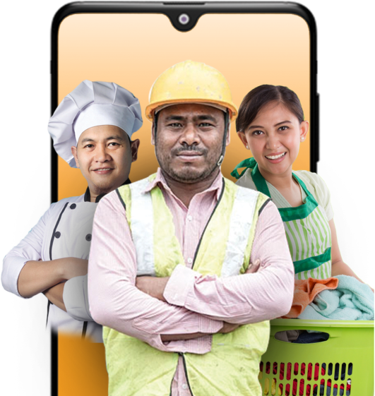 three jobseekers